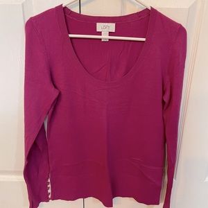 Beautiful fuchsia Ann Taylor Loft sweater